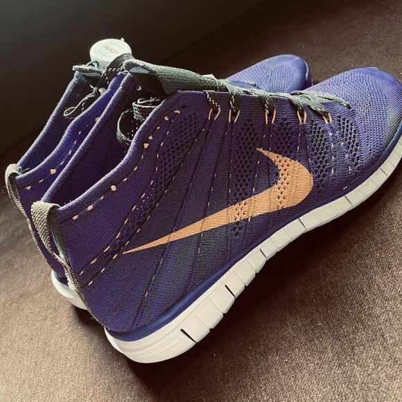 Mint Nike Flyknit Chukka boot sneaker purple mens 11 US 45 EUR rare colorway - Picture 11 of 16